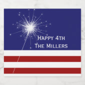 7月4日カスタマイズ可能なラベル（名前あり） ビールラベル (シングルラベル)