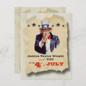 7月4日カスタムお祝い招待状 招待状 (正面/裏面)