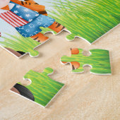 7月4日カスタム子の名前パズル ジグソーパズル (側面)