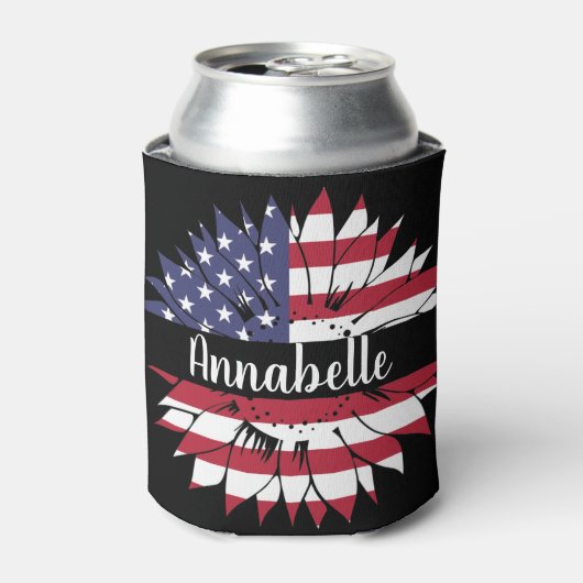 7月4日カスタム紅白紺色 缶クーラー (缶正面)