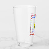 7月4日カッコいい愛国の絵文字ビールパイント タンブラーグラス (右)