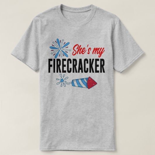 7月4日カップル愛国マッチングカップル Tシャツ (デザイン正面)