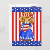 7月4日ガールポストカード シーズンポストカード (正面/裏面)