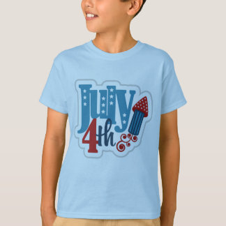 7月4日キッズライトブルーTシャツ Tシャツ