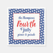 7月4日キュートサマーカスタム スタンダードカクテルナプキン (正面)