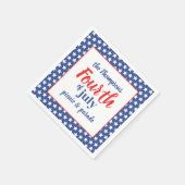 7月4日キュートサマーカスタム スタンダードカクテルナプキン (角)