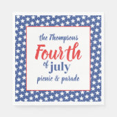 7月4日キュートサマーカスタム スタンダードランチョンナプキン (正面)