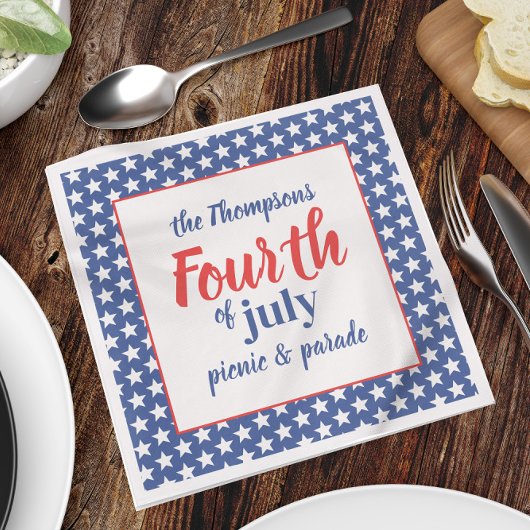 7月4日キュートサマーカスタム スタンダードランチョンナプキン