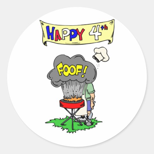 7月4日クックアウト ラウンドシール (正面)