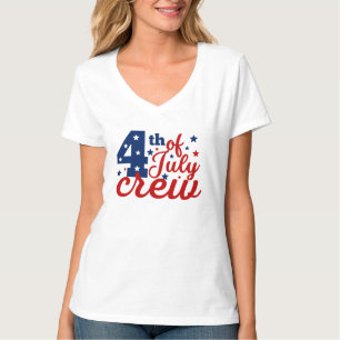 7月4日クルーTシャツ Tシャツ