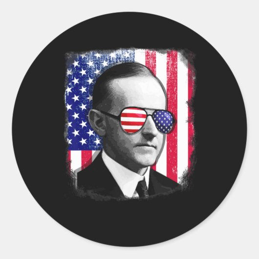 7月4日クーリッジ米国国旗 ラウンドシール (正面)