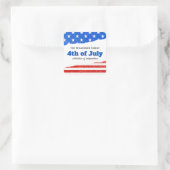 7月4日グリッター米国国旗 スクエアシール (バッグ)