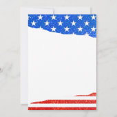 7月4日グリッター米国国旗 招待状 (裏面)