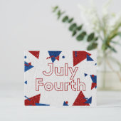 7月4日グリッター ポストカード (スタンド正面)