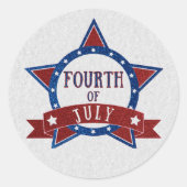 7月4日グリッター ラウンドシール (正面)