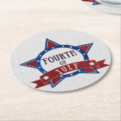 7月4日グリッター ラウンドペーパーコースター (アングル)