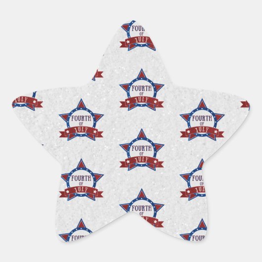 7月4日グリッター 星シール (正面)