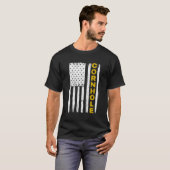 7月4日コーンホール愛国国旗 Tシャツ (正面フル)