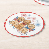 7月4日ゴールデンドール犬花火 ペーパーコースター (アングル)