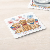 7月4日ゴールデンドール犬花火 ペーパーコースター (アングル)