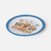 7月4日ゴールデンドール犬花火 ペーパープレート (アングル)