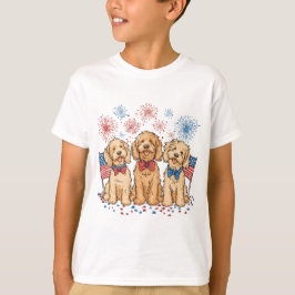 7月4日ゴールデンドール犬花火 Tシャツ