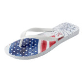 7月4日サマーパレード赤白青 ビーチサンダル (アングル)