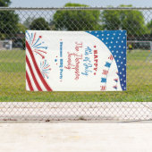 7月4日サマーパーティー赤白青 カスタム 横断幕 (インサイチュ)