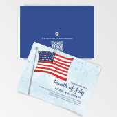 7月4日サマーレッドホワイトおよびブルーフラグ 招待状