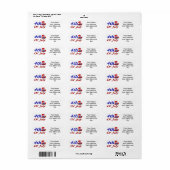 7月4日サムおじさん ラベル (フルシート)