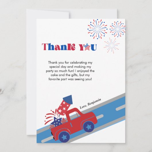 7月4日サンキューカード 案内状 (正面)