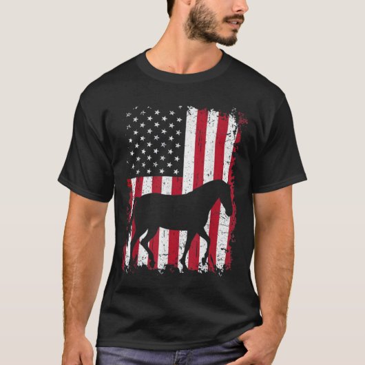 7月4日シャツアメリカ合衆国国旗 Tシャツ (正面)