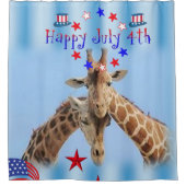 7月4日シャワーカーテンキリン シャワーカーテン (正面)