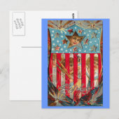 7月4日シールド ポストカード (正面/裏面)