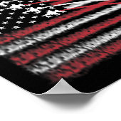 7月4日ジェットアメリカ国旗の愛国的なアメリカ ポスター (角)