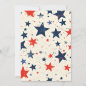 7月4日ジェンダーリビールパーティの招待状 招待状 (裏面)