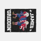 7月4日ジェームズマディソングリディジェームズグリディン フリースブランケット (正面(横))