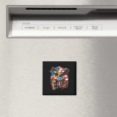 7月4日ジョージおもしろいワシントン7月 マグネット (インサイチュ (食洗機))