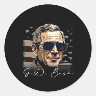 7月4日ジョージ・W・ブッシュ大統領ポートレート・パー ラウンドシール