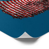 7月4日スコティッシュテリアードッグ米国国旗 ポスター (角)