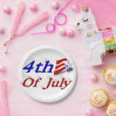 7月4日スターストライプズ ペーパープレート (パーティー)