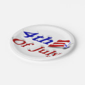 7月4日スターストライプズ ペーパープレート (アングル)