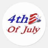 7月4日スターストライプズ ラウンドシール (正面)