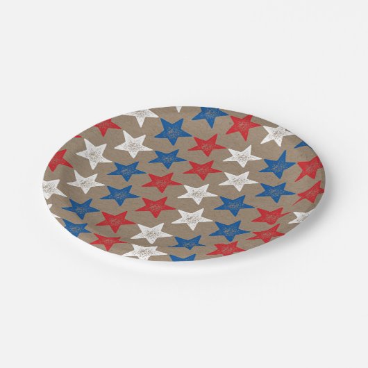 7月4日スターズグランジクラフトパーティー紙プレート ペーパープレート (アングル)