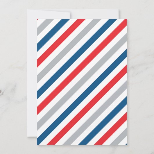 7月4日スターズストライプアイスクリームトラック誕生日 招待状 (裏面)