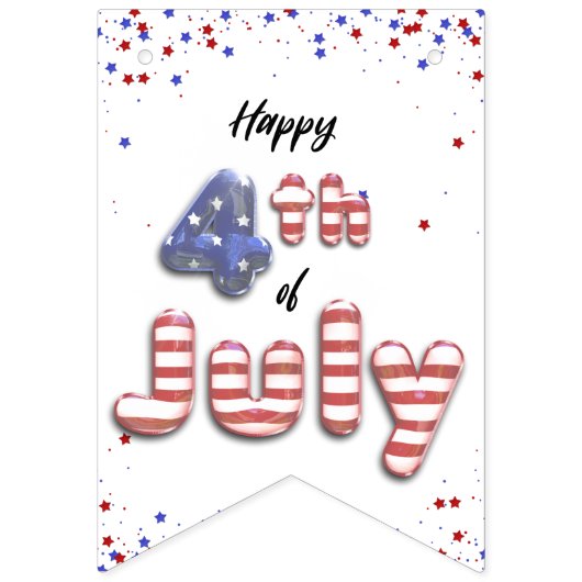 7月4日スターズストライプフォイルバルーン バンティングフラッグ (第1の旗)