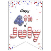 7月4日スターズストライプフォイルバルーン バンティングフラッグ (第3の旗)