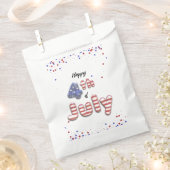 7月4日スターズストライプフォイルバルーン フェイバーバッグ (クリップ留めされた状態)