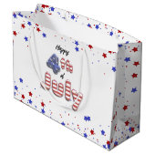 7月4日スターズストライプフォイルバルーン ラージペーパーバッグ (裏面アングル)