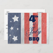7月4日スターズストライプBBQまたは販売はがき ポストカード (正面/裏面)